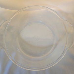 Fire-King Ovenware Clear Glass Round 9" Casserole Dish 2 Qt #12